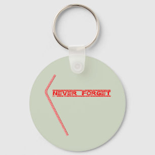 Never Forget Plastic Straws Keychain