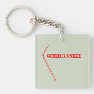 Never Forget Plastic Straws Keychain
