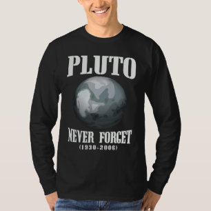 Never Forget Pluto Funny Retro Space Vintage Graph T-Shirt