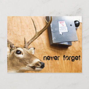 never forget postcard