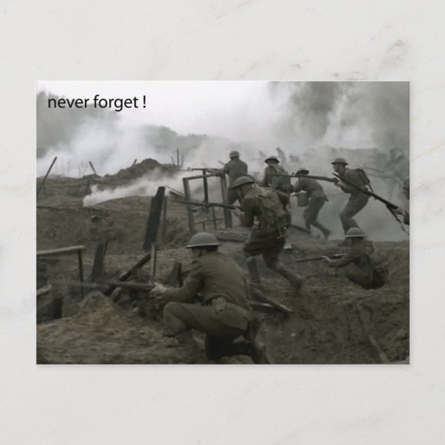 Never Forget Rememberance Day Postcard (Front)