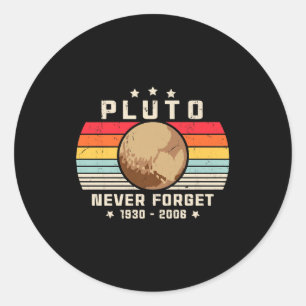 Never Forget Retro Style Funny Space Vintag Classic Round Sticker