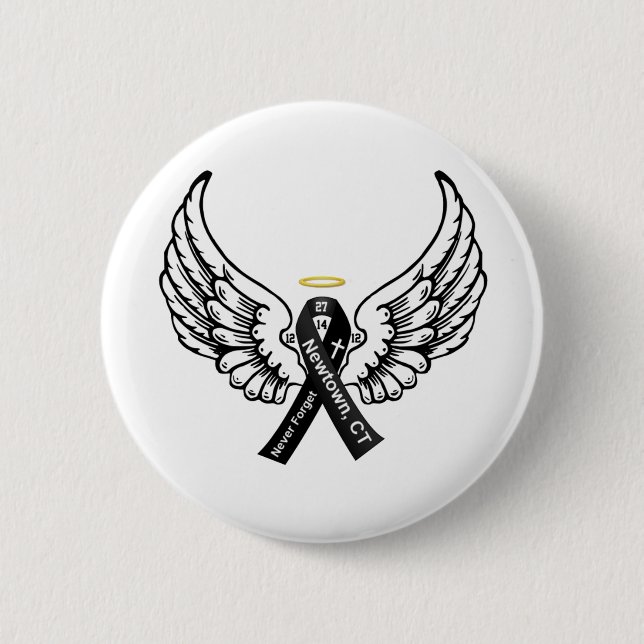 Never Forget Sandy Hook Elementary 2 Inch Round Button (Front)