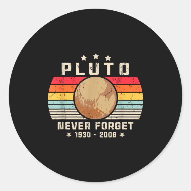 Never Forget Shirt. Retro Style Funny Space, Scien Classic Round Sticker (Front)