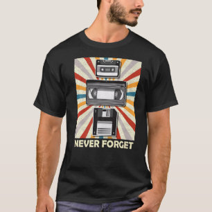 Never Forget Tee Funny Videocassette Floppy Disc V