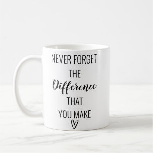 Never Forget The Difference That You Make  Coffee Mug