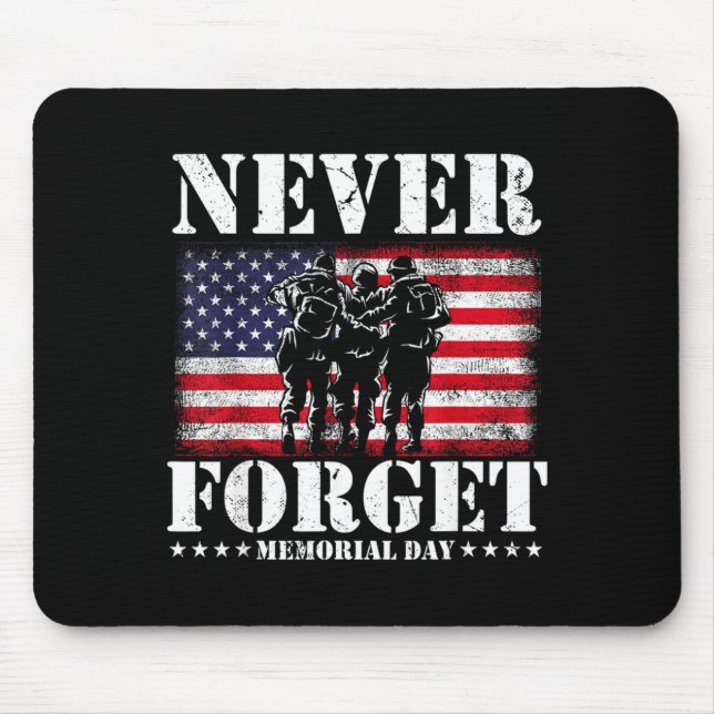 Never forget usa flag memorial day Never forget us Mouse Pad (Front)