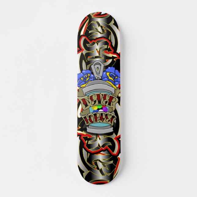 NEVER FORGET VETERAN GRAFFITI POW MIA MEMORIAL NYC SKATEBOARD (Front)