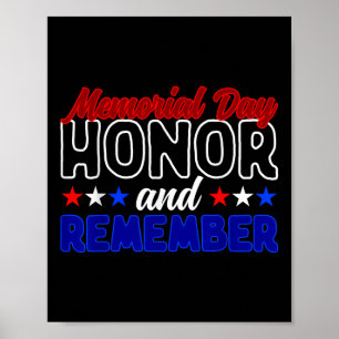Never Forget Veteran Honour And Remember Memorial Poster