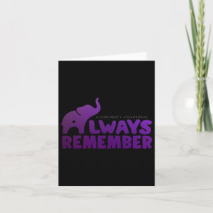 Never Forgets Alzheimerheimer Elephant 2  Card