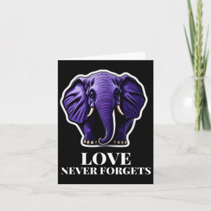 Never Forgets Elephant For Woman Alzheimerheimer's Card