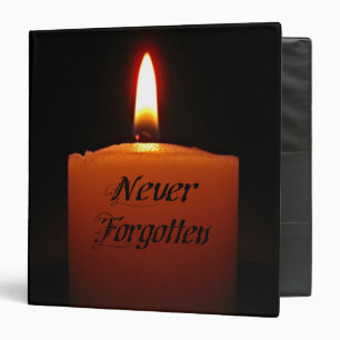Never Forgotten Remembrance Candle Flame Binder