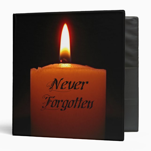 Never Forgotten Remembrance Candle Flame Binder (Front/Inside)