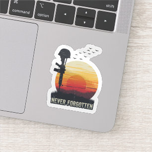 Never Forgotten Soldier Memorial Day Sticker 