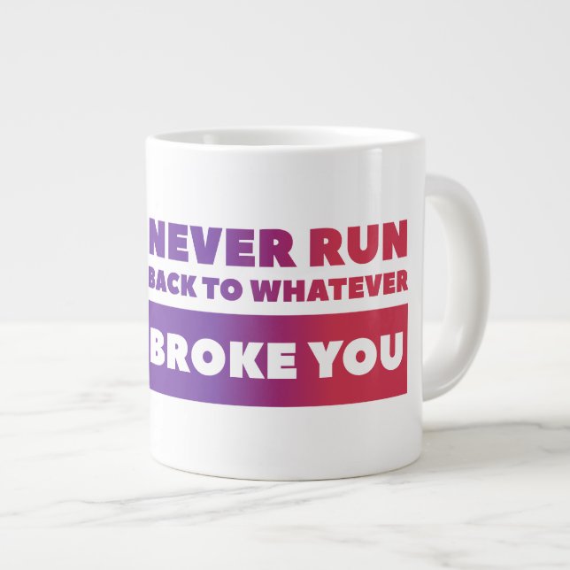 Never - Gift Jumbo Mug (Front Right)