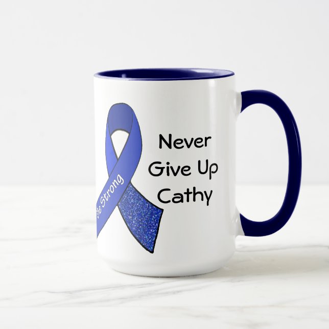 Never Give Up "Add Name" CFS Big Mug (Right)