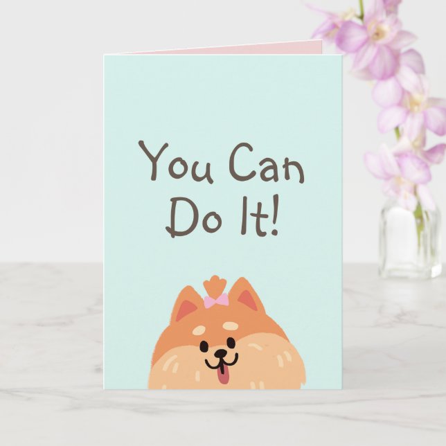 Never Give Up and Cute Puppy Card (Orchid)