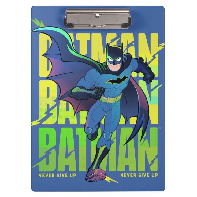 Never Give Up Batman Running Graphic Clipboard (Front)