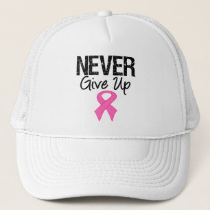 Never Give Up (Breast Cancer) Trucker Hat