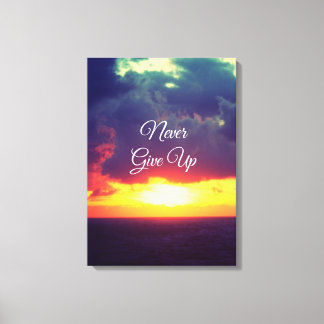 Never Give Up Canvas Print