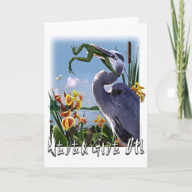 Never Give Up! Card (Front)
