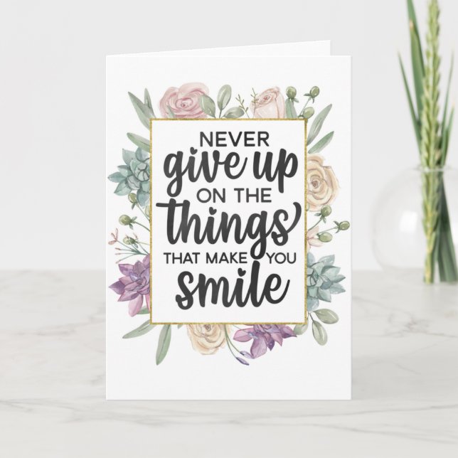 Never Give Up Card (Front)