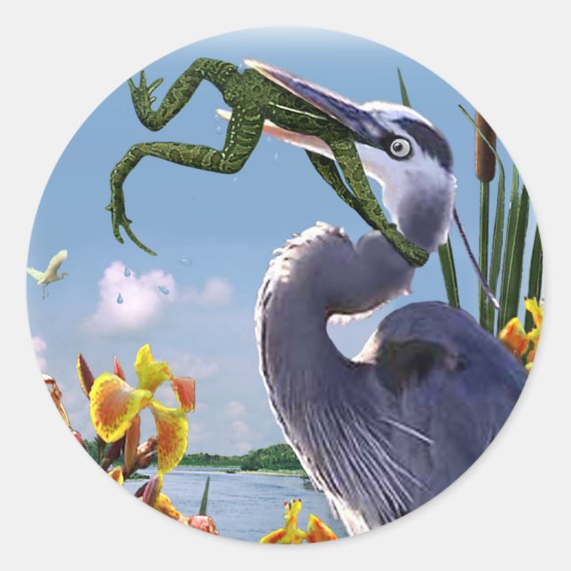 Never Give Up! Classic Round Sticker (Front)