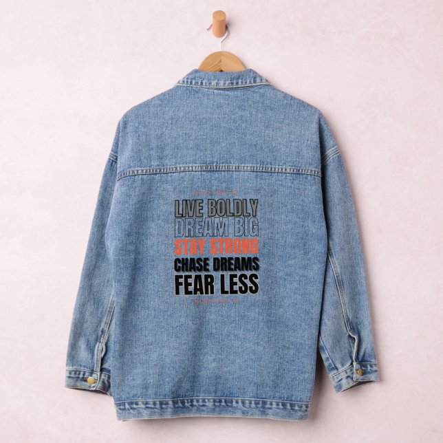 NEVER GIVE UP DENIM JACKET (Hangar)
