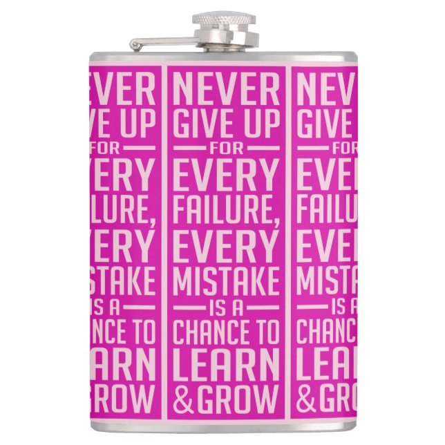 NEVER GIVE UP flask (Front)