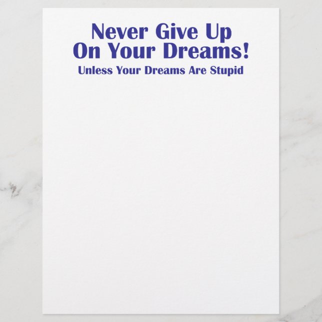 Never Give Up Flyer (Front)