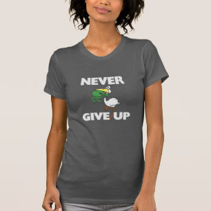 Never Give Up Frog Choking Pelican T-Shirt