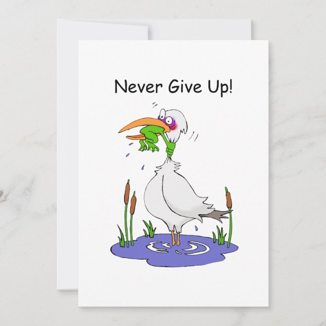Never Give Up Greeting Card (Front)