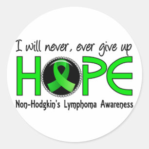 Never Give Up Hope 5 Non-Hodgkin's Lymphoma Classic Round Sticker