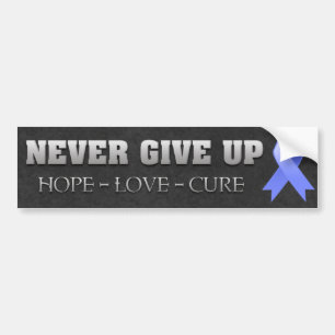 Never Give Up Hope Esophageal Cancer Awareness Bumper Sticker