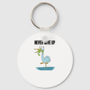Never Give Up Insperational Design Keychain
