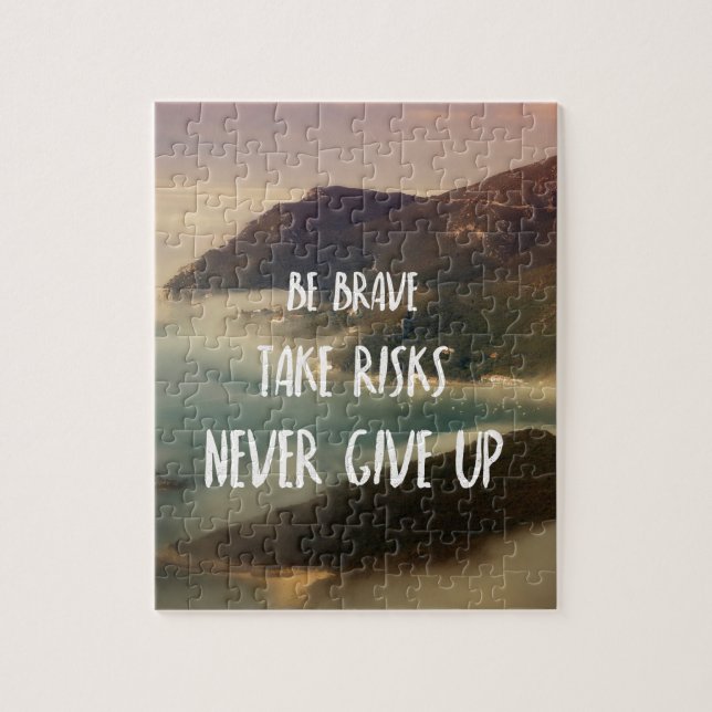 Never give up jigsaw puzzle (Vertical)