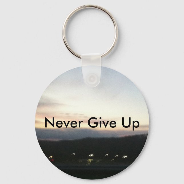 Never Give Up Keychain (Front)