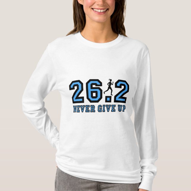 Never give up marathon T-Shirt (Front)
