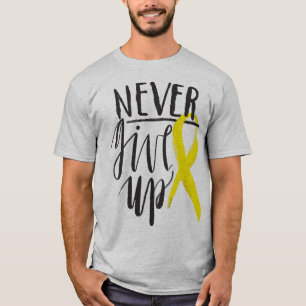 NEVER GIVE UP Men's Basic T-Shirt