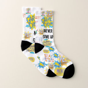 Never Give Up Motivation Quotes Self Care    Socks