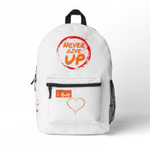 Never Give Up Motivational Backpack
