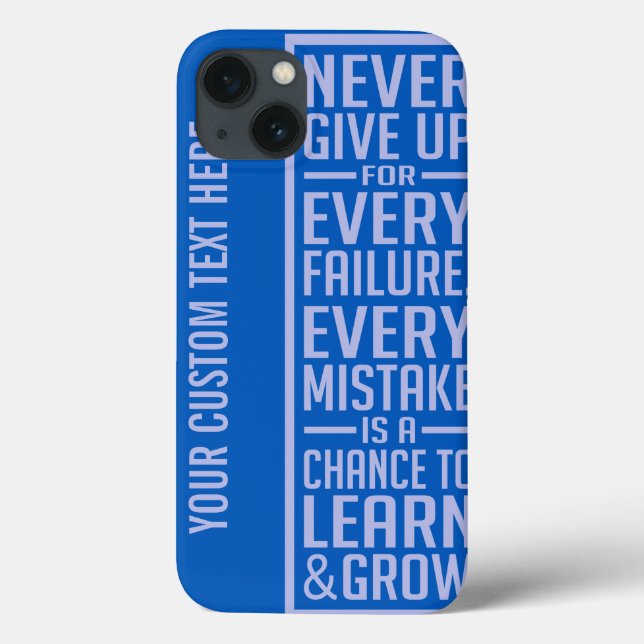 Never Give Up motivational cases (Back)