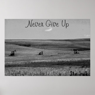 Never Give Up motivational poster