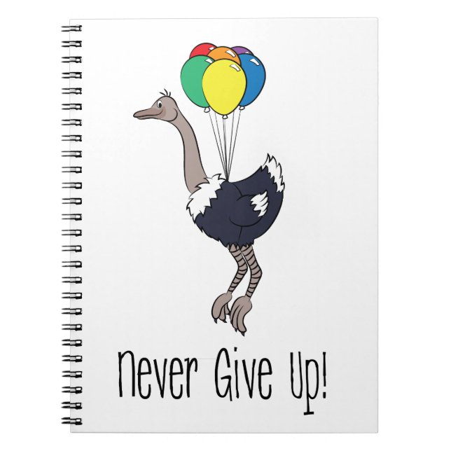 Never give up notebook (Front)