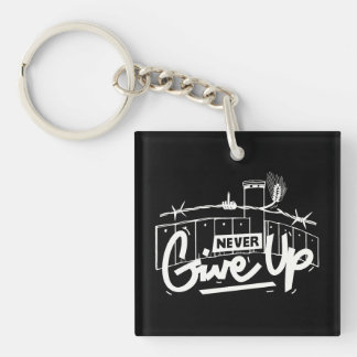 Never Give Up Palestinian Resistance Art Keychain
