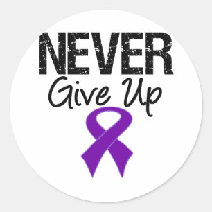 Never Give Up (Pancreatic Cancer) Classic Round Sticker