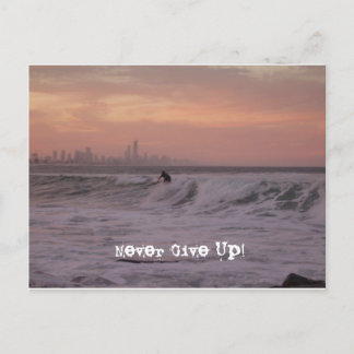 Never Give Up! Postcard