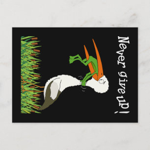 Never give up! postcard