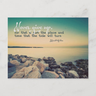 Never Give Up Postcard