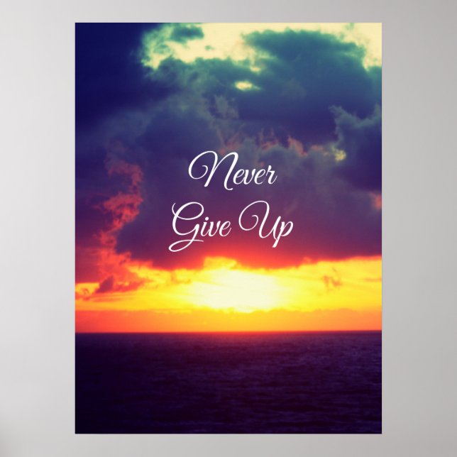 Never Give Up Poster (Front)